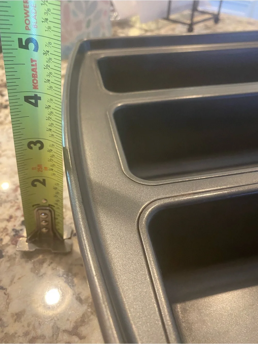 Non-Branded 3-Compartment Gray Lasagna Baking Pan